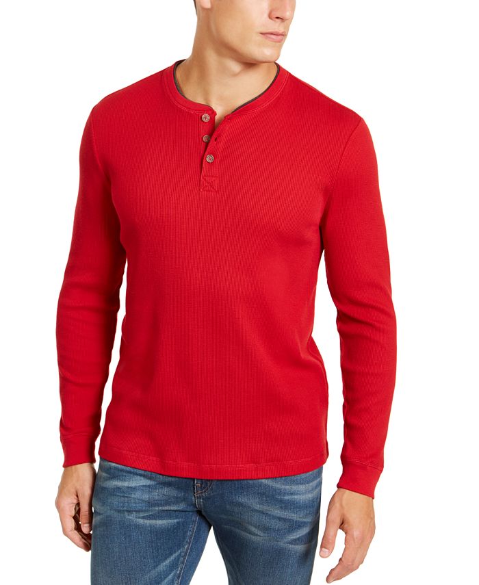 Club Room Men's Thermal Henley Shirt, Created for Macy's & Reviews