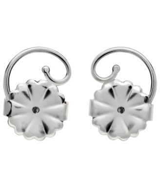 silver earring posts and backs