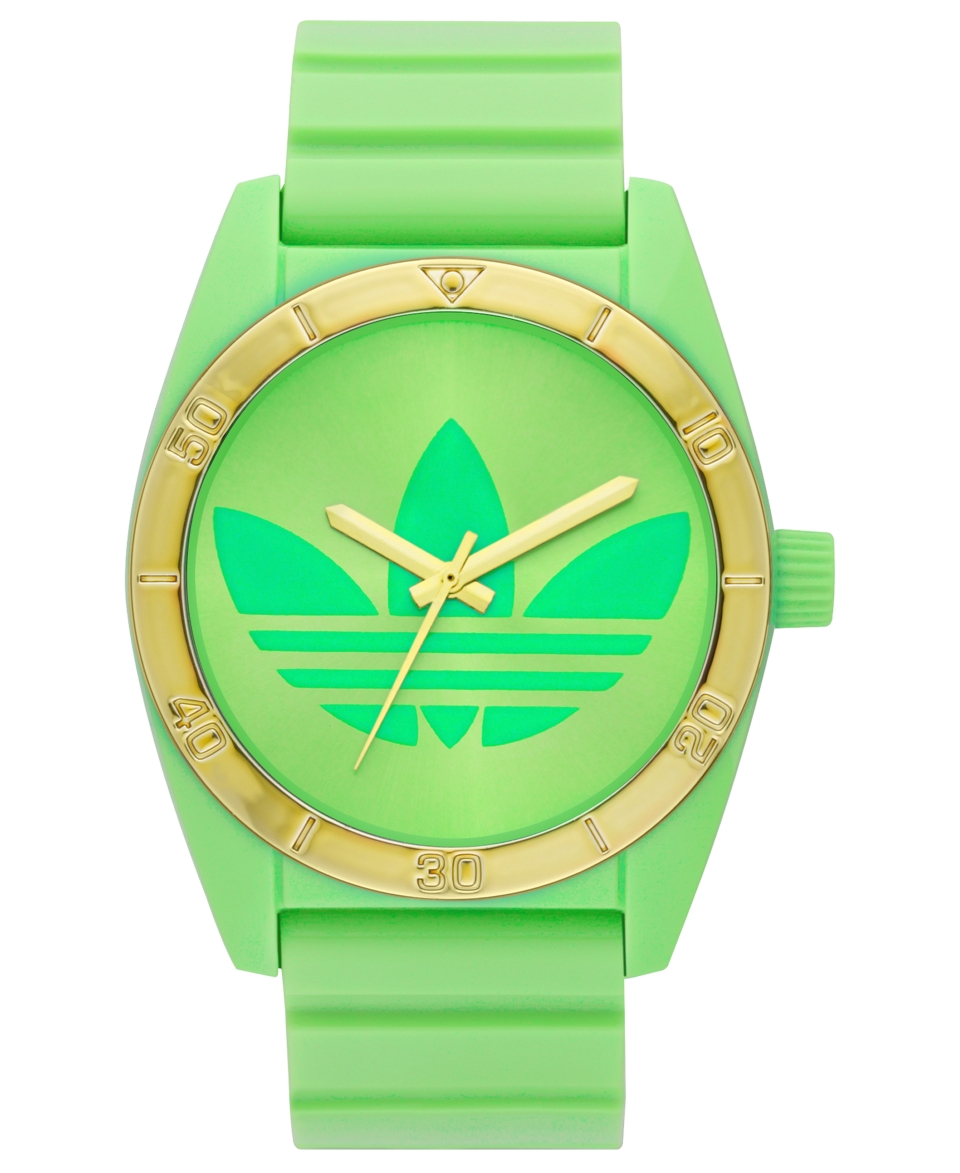 adidas Watch, Unisex Green Polyurethane Strap 42mm ADH2805   All