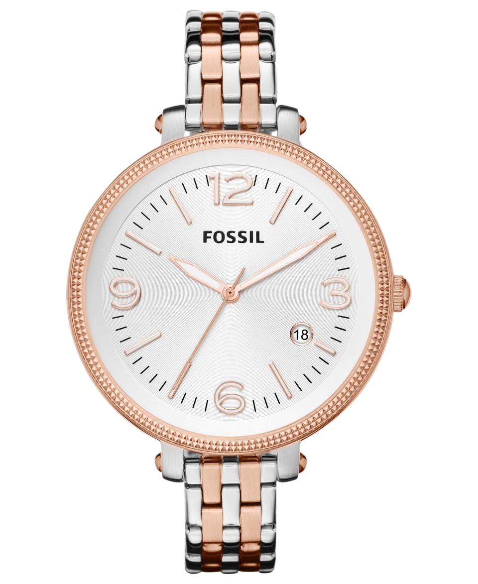 Fossil Watch, Womens Heather Boyfriend Two Tone Stainless Steel