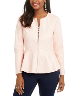 thalia sodi zip peplum sweater