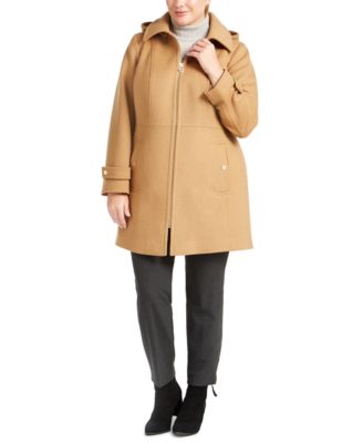 Michael Kors Plus Size Hooded Stand 