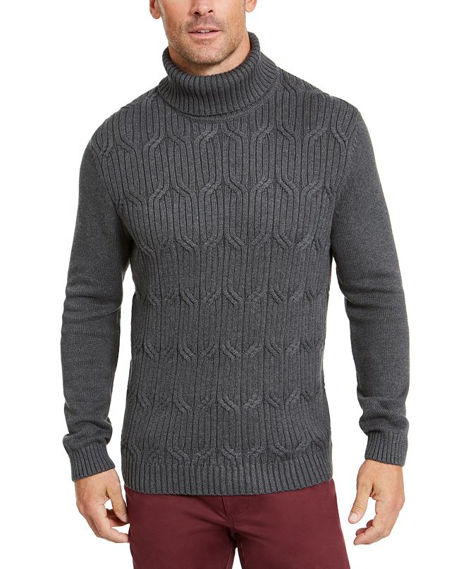 Tasso Elba Men's Chunky Turtleneck Sweater, Created for Macy's ...
