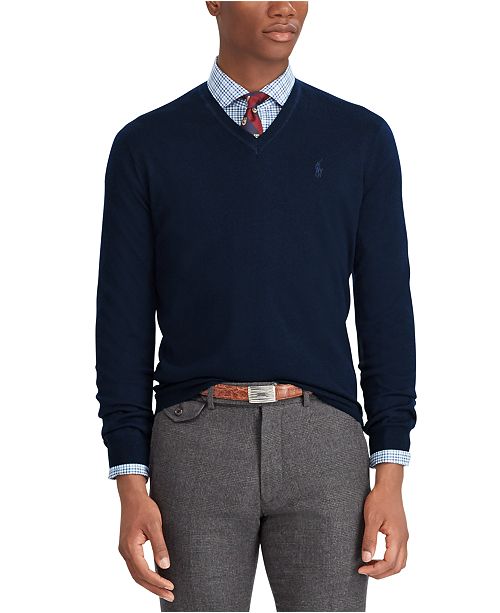Polo Ralph Lauren Men S Big Tall Washable Merino Wool Sweater Reviews Sweaters Men Macy S