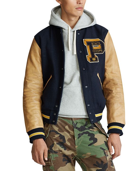 Polo Ralph Lauren Men's Wool Letterman Jacket & Reviews - Coats ...