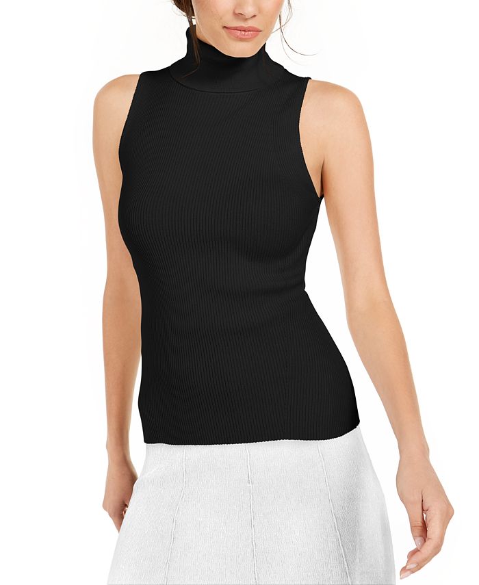 Anne Klein Sleeveless Ribbed Turtleneck Sweater And Reviews Tops 