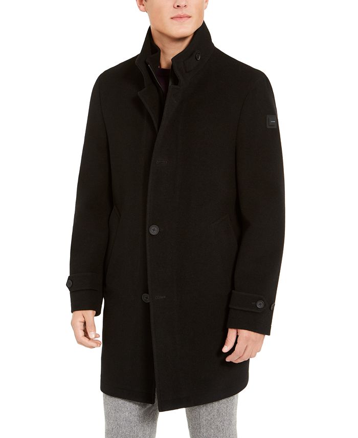 Calvin Klein Men's Slim-Fit Heated Overcoat & Reviews - Coats & Jackets ...