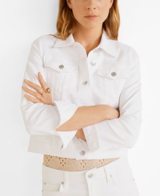 mango pocketed denim jacket