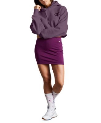 purple champion cropped sweatshirt