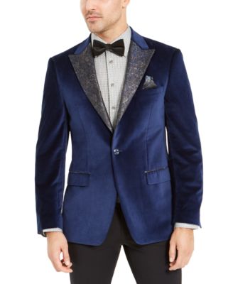 mens blue velvet dinner jacket