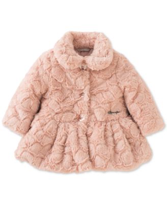 Calvin Klein Baby Girls Faux Fur Coat 