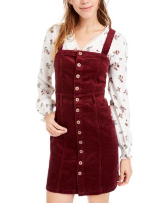 maroon corduroy dress