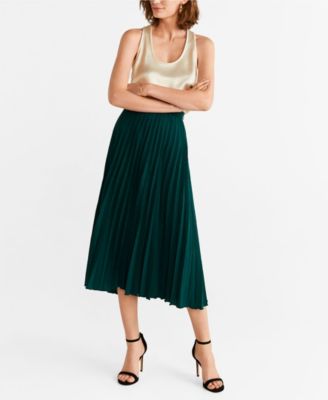 pleated midi skirt mango