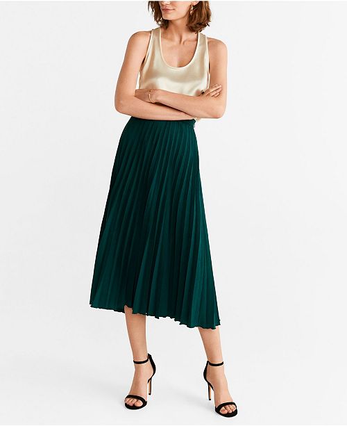 Mango Pleated Midi Skirt Reviews Tops Women Macy S