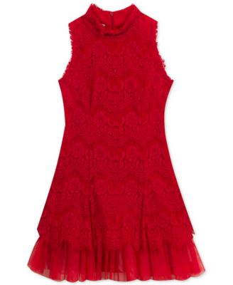 rare editions red lace dress