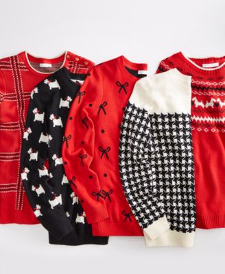 macys womens red sweaters