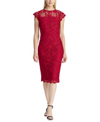 macys ralph lauren lace dress