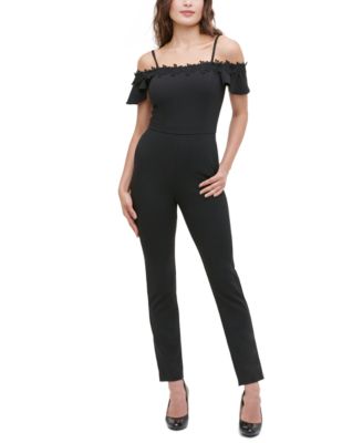 macy's off the shoulder jumpsuit