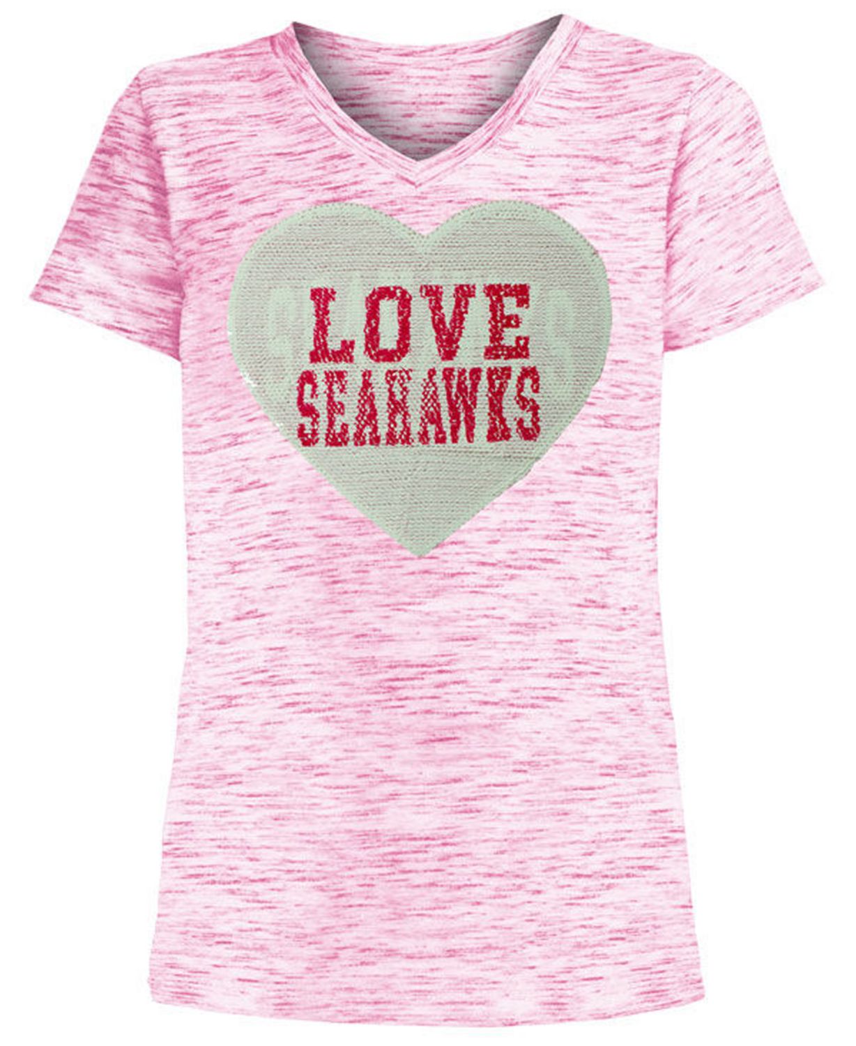 5th & Ocean Big Girls Seattle Seahawks Heart Flip Sequin T-Shirt & Reviews - Sports Fan Shop By Lids - Men - Macy's