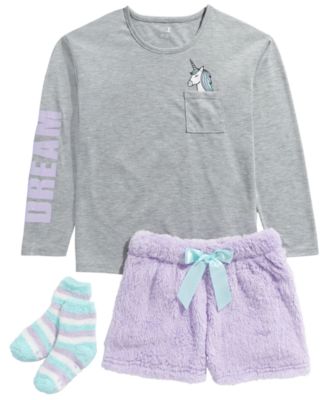 unicorn pajama shorts