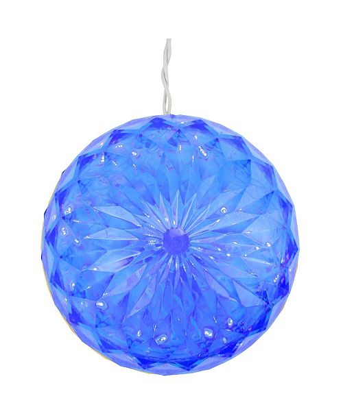 Northlight 6 Blue Led Lighted Hanging Christmas Crystal Sphere Ball Outdoor Decoration Reviews Holiday Shop Home Macy S