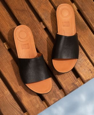 fitflop sola leather slides