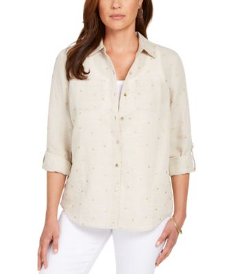 macys charter club linen tops