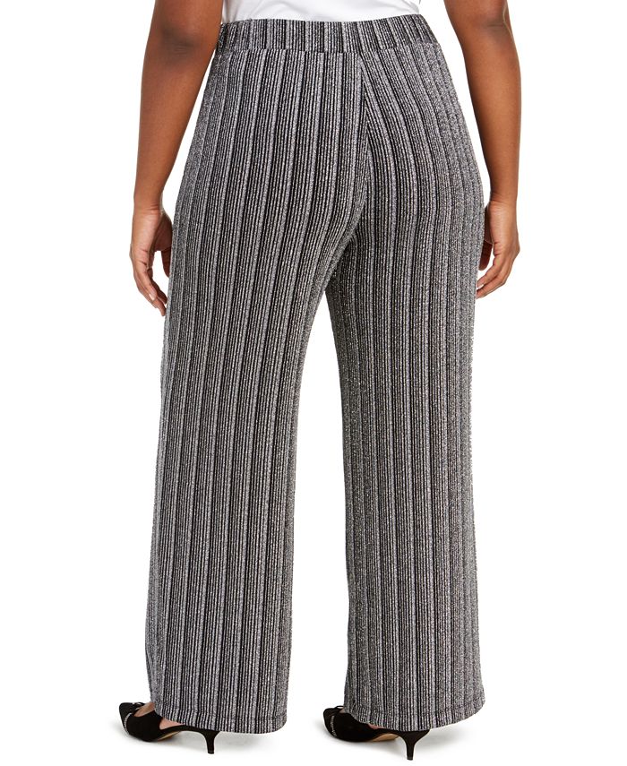 JM Collection Plus Size Metallic Soft Pants, Created for Macy's & Reviews - Pants & Capris
