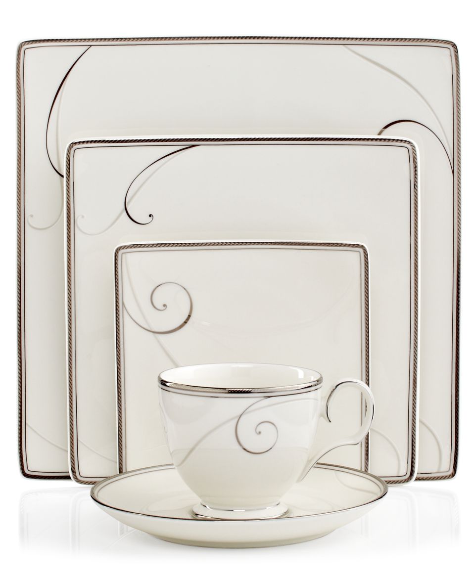 Noritake Dinnerware, Platinum Wave Square Collection   Fine China   Dining & Entertaining