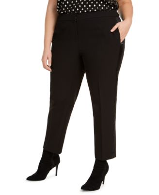 plus size tuxedo stripe pants