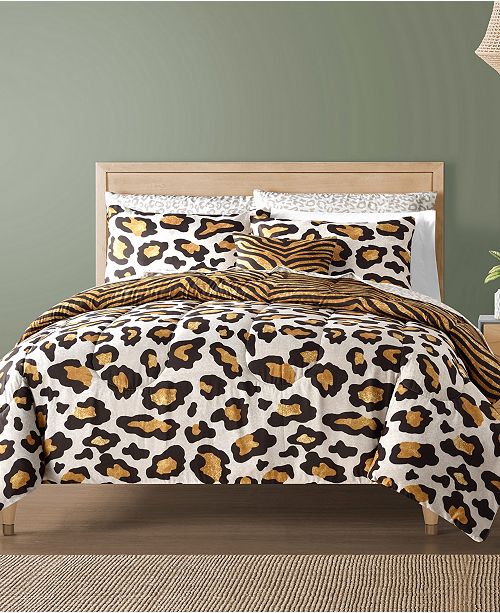 Sunham Safari Reversible 12 Pc Comforter Sets Reviews Bed In A Bag Bed Bath Macy S