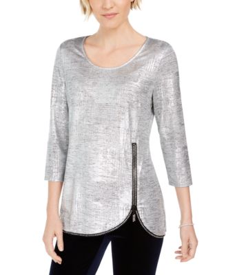 macys silver tops