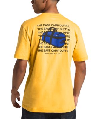 mens yellow north face t shirt