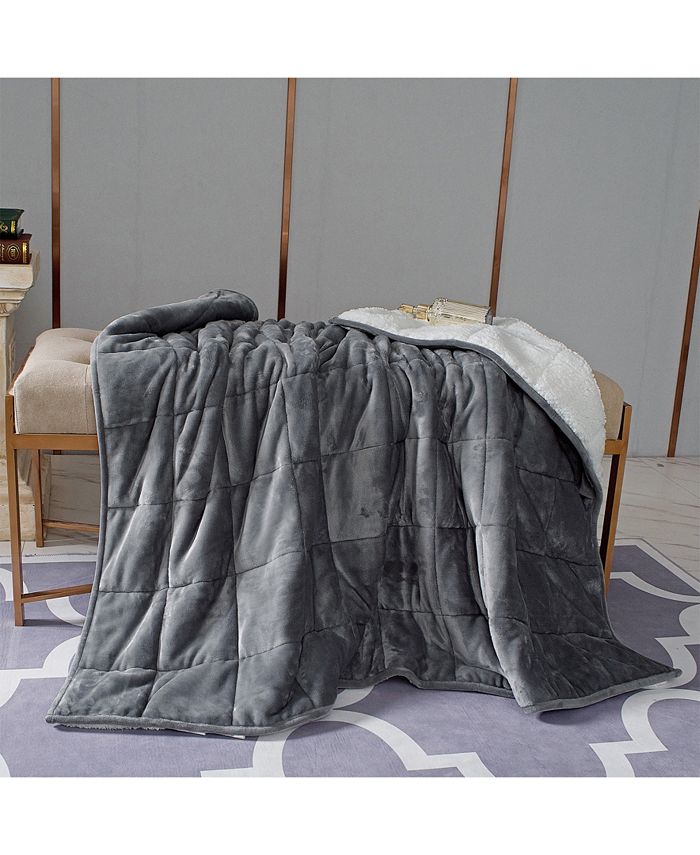 Pur Serenity 10lb Hooded Sherpa Weighted Blanket & Reviews Blankets