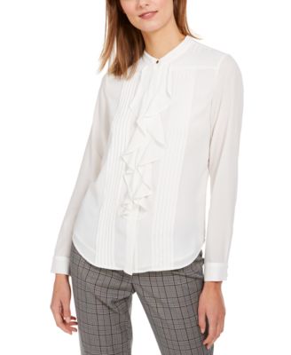 macy's calvin klein tuxedo shirt