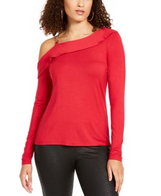 macys one shoulder tops