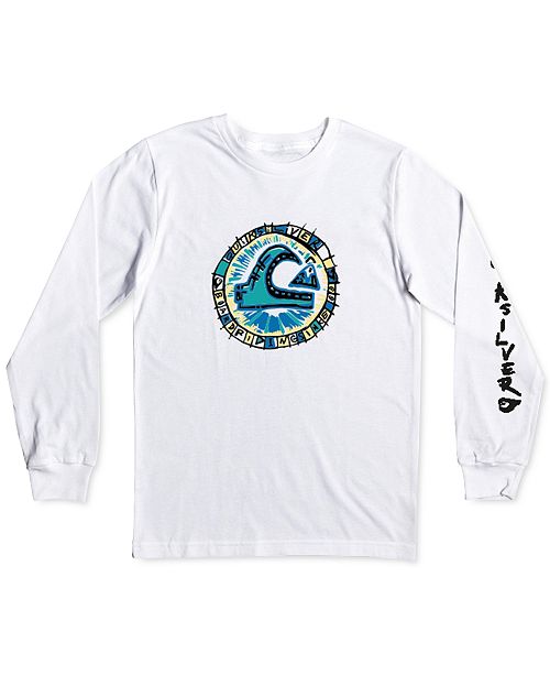 Quiksilver Toddler Little Boys Cotton Long Sleeve T Shirt Reviews Shirts Tops Kids Macy S