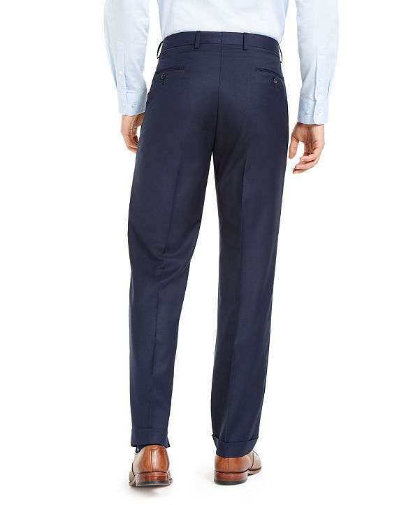 lauren ralph lauren navy plaid ultraflex dress pants
