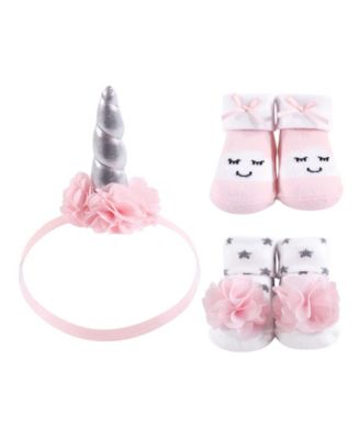 hudson baby headband and socks set