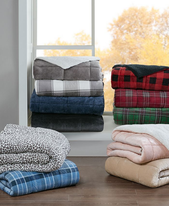 Premier Comfort Reversible Micro Velvet and Sherpa Down Alternative