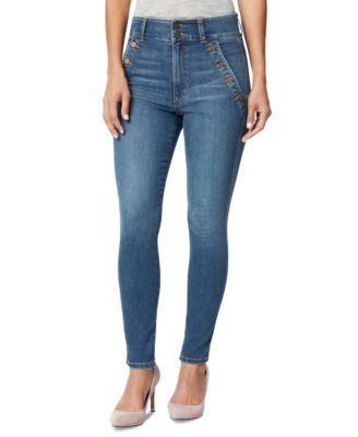 high rise skinny ankle jeans