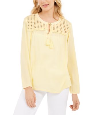 macys linen tops
