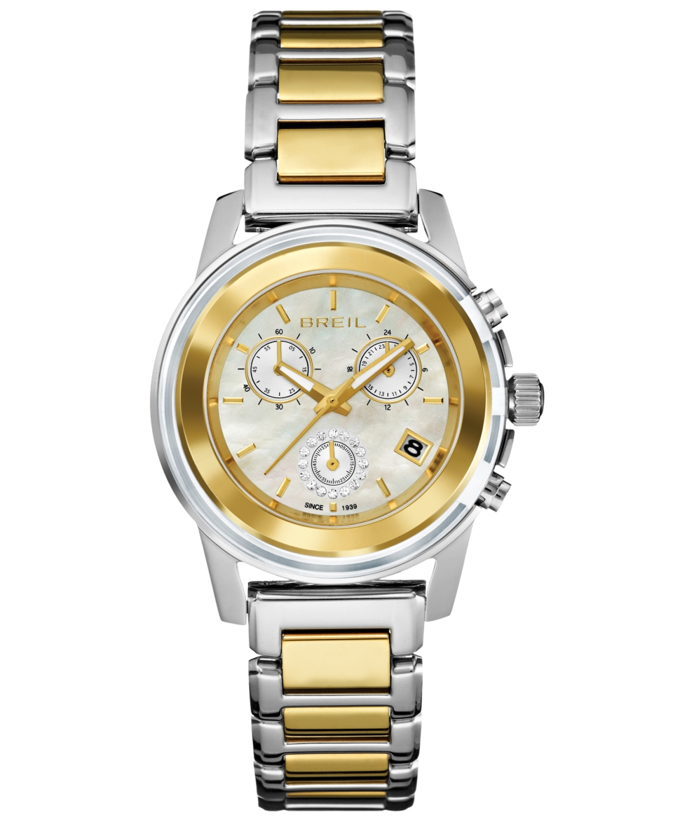 Breil Watch, Womens Chronograph Orchestra Two Tone Stainless Steel Bracelet 37mm TW1189   Watches   Jewelry & Watches