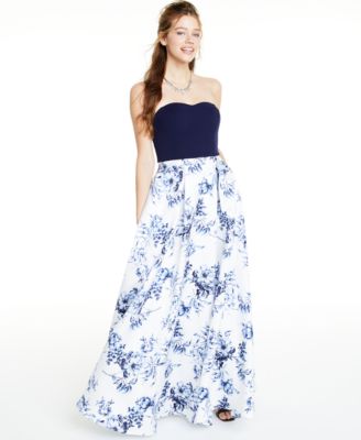 macys blue floral dress