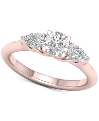 macy's engagement rings rose gold