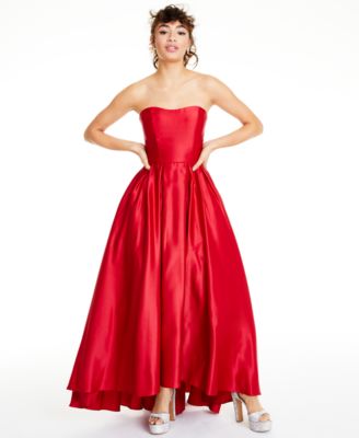 betsy and adam red ball gown