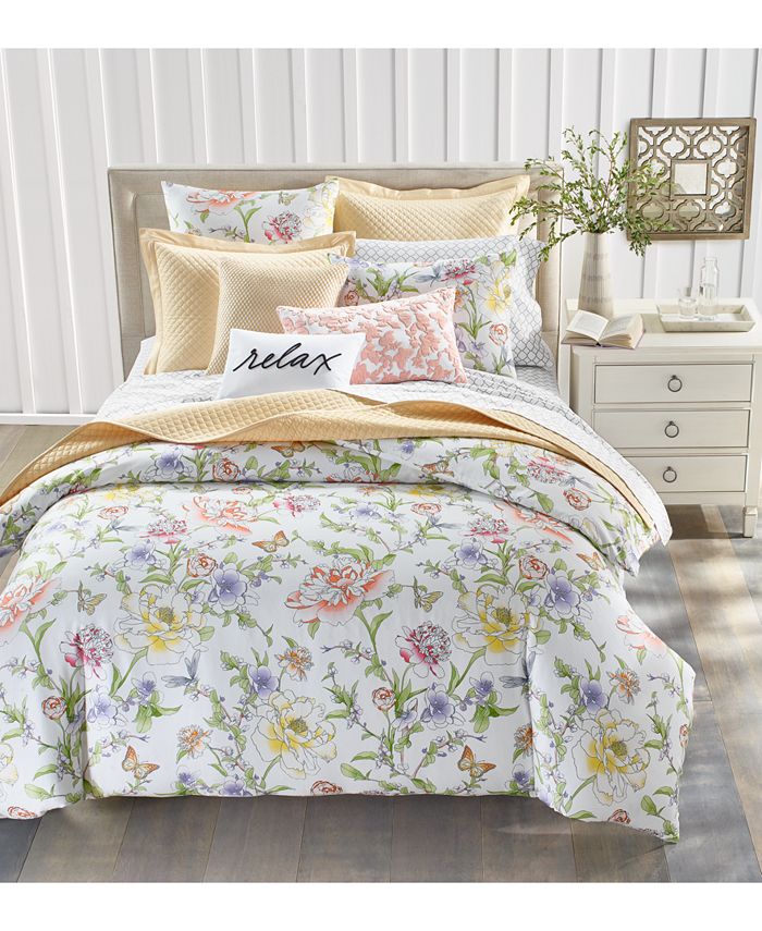 Charter Club Blossom 300-Thread Count 3-Pc. Full/Queen Comforter Set ...