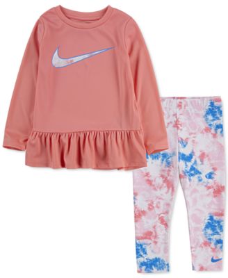 Nike Baby Girls 2-Pc. Dri-FIT Peplum 
