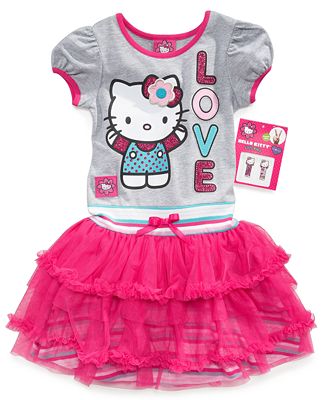 Hello Kitty Kids Dress, Little Girls 3D Graphic Tutu Dress - Kids - Macy's