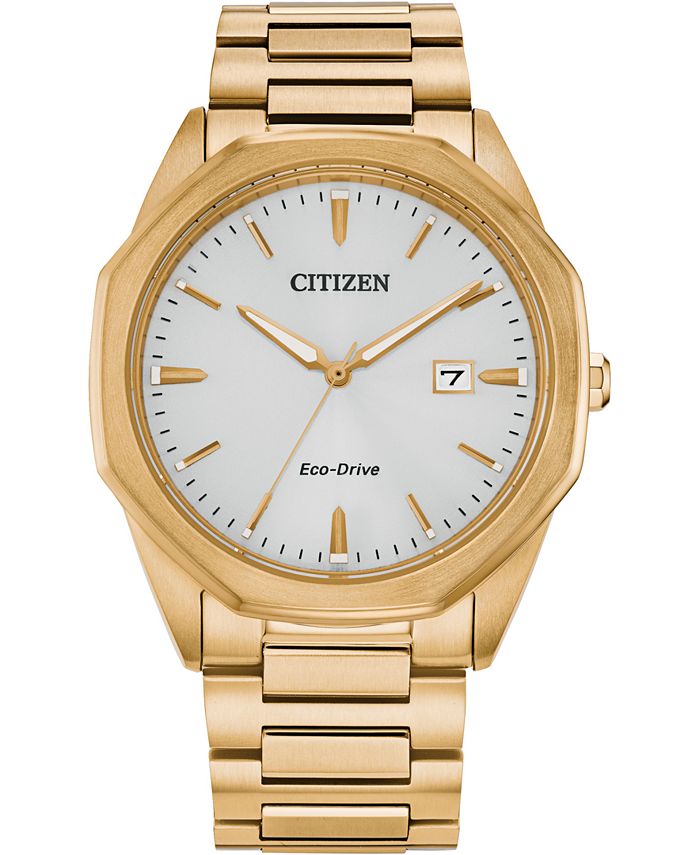 citizen watch men's gold tone stainless steel bracelet